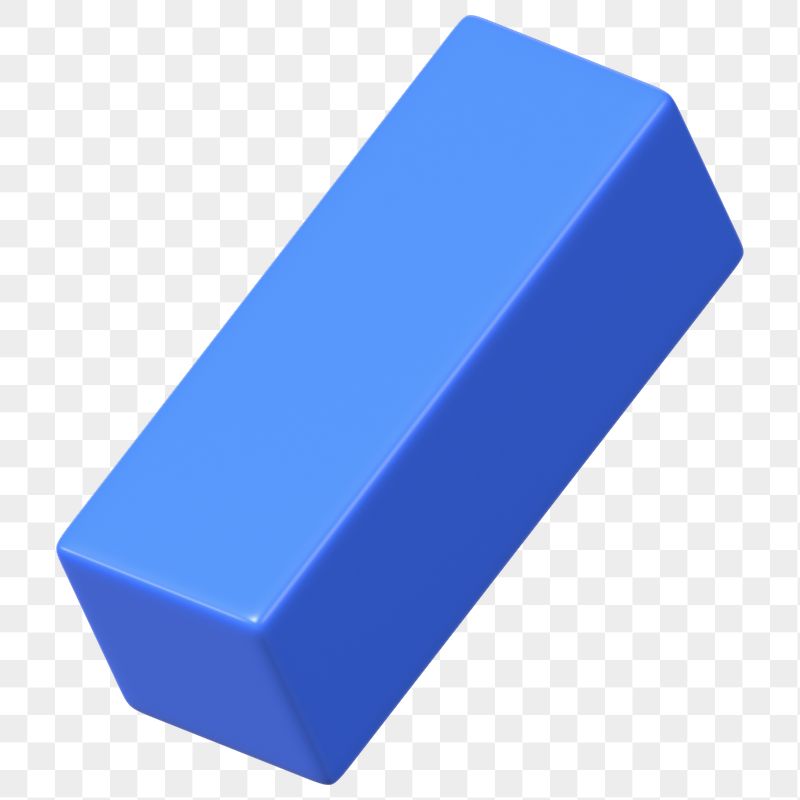3D blue cuboid png, geometric | Free PNG - rawpixel