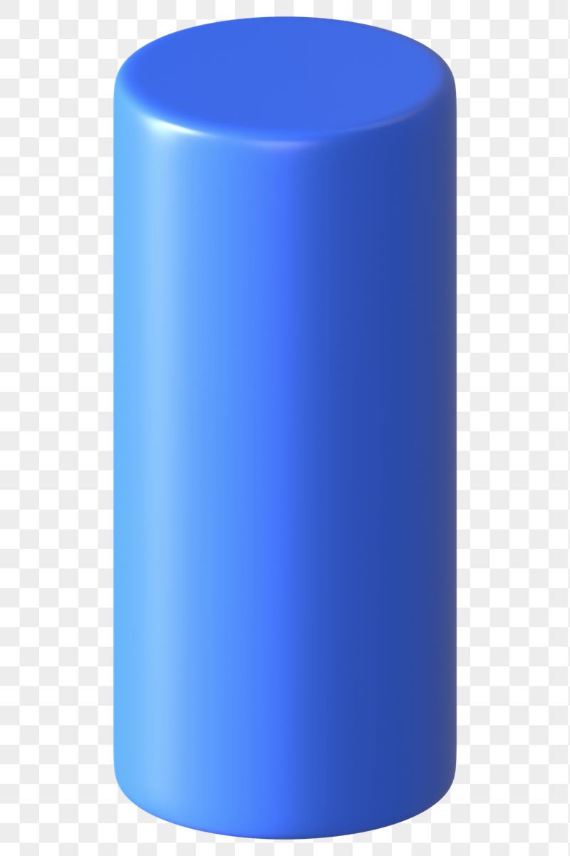 3D blue cylinder png geometric | Free PNG - rawpixel