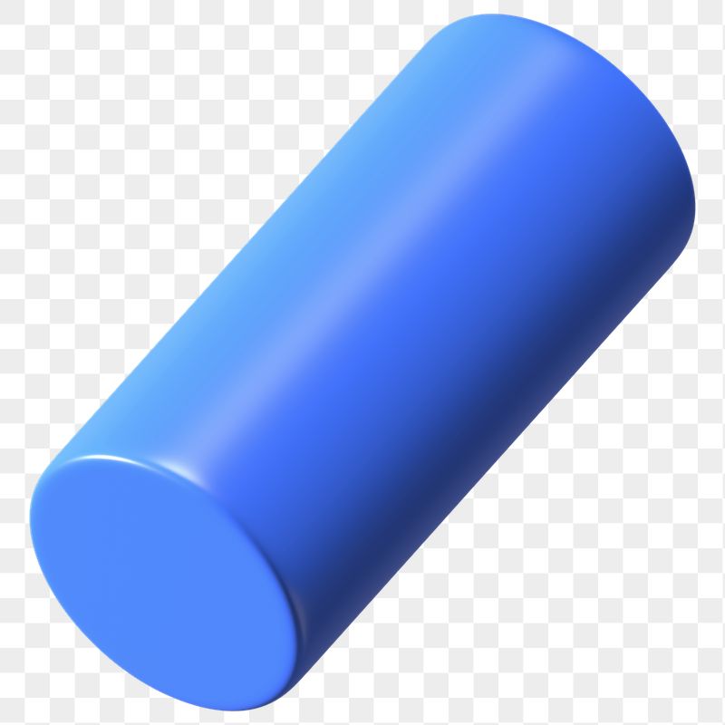 3D blue cylinder png geometric | Free PNG - rawpixel