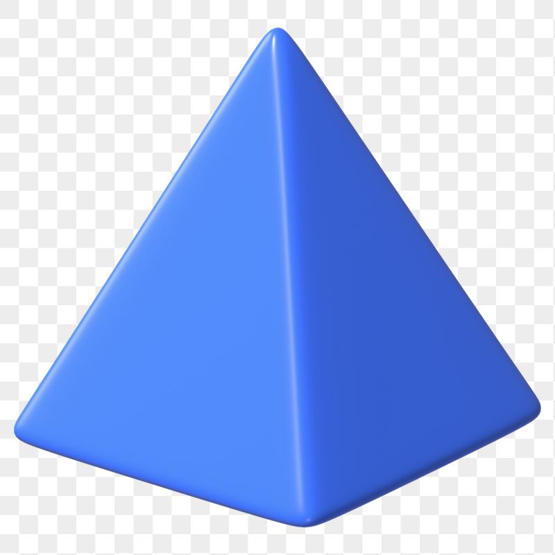 3D blue pyramid png, geometric | Free PNG - rawpixel