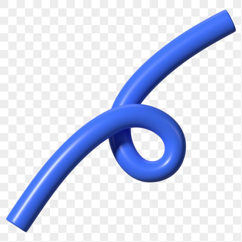 3D blue squiggle png, abstract | Free PNG - rawpixel