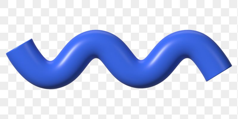 3D blue squiggle png, wavy | Free PNG - rawpixel