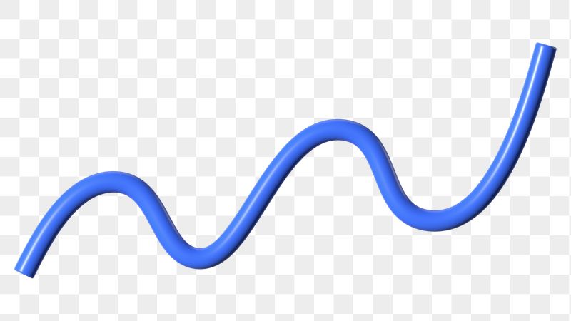 3D blue squiggle png, wavy | Free PNG - rawpixel