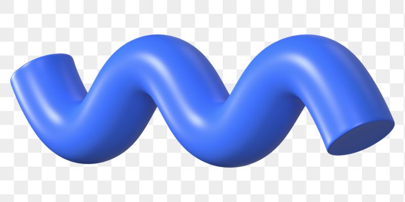 3D blue squiggle png, wavy | Free PNG - rawpixel