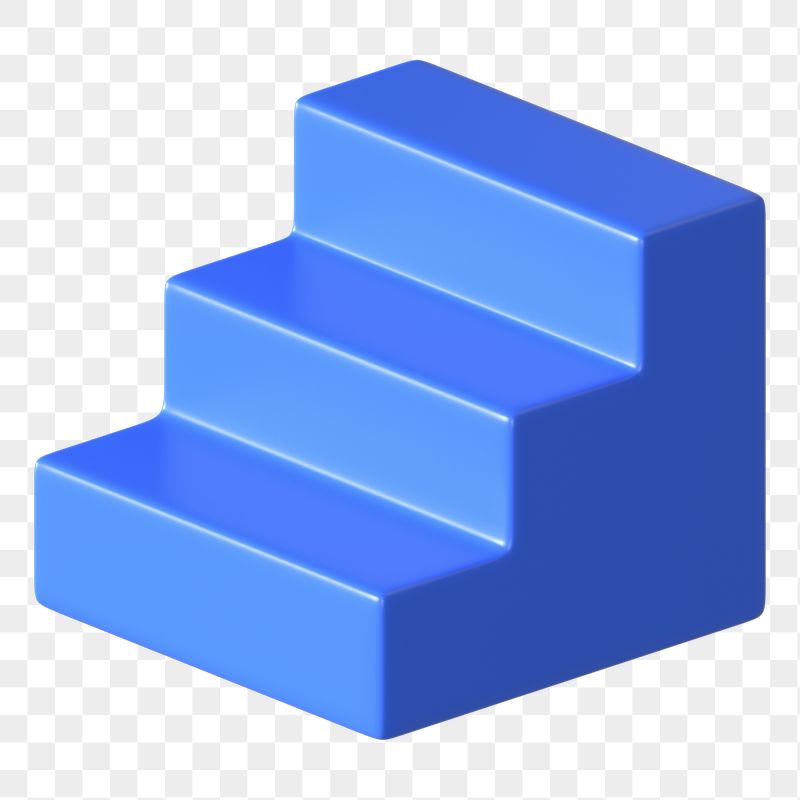 3D blue stairs png podium | Free PNG - rawpixel
