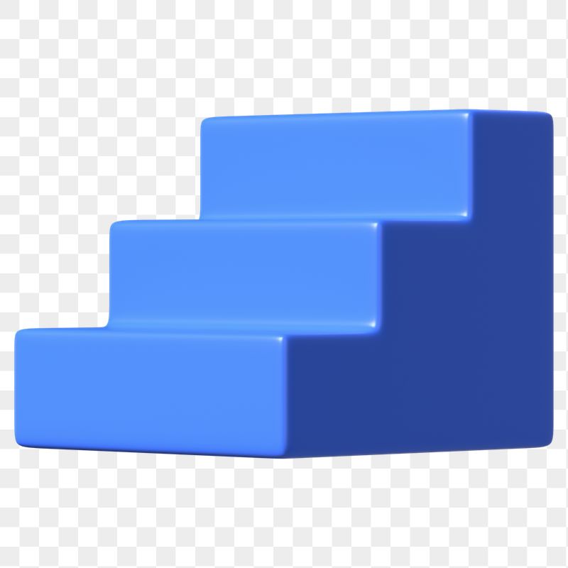 3D blue stairs png podium | Free PNG - rawpixel