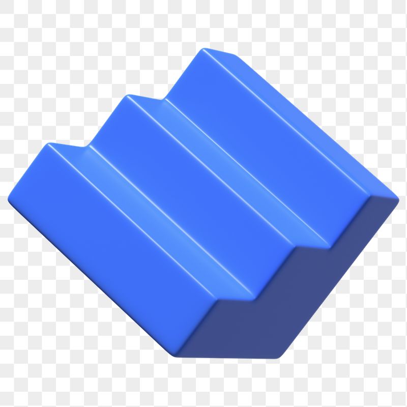 3D blue stairs png podium | Free PNG - rawpixel