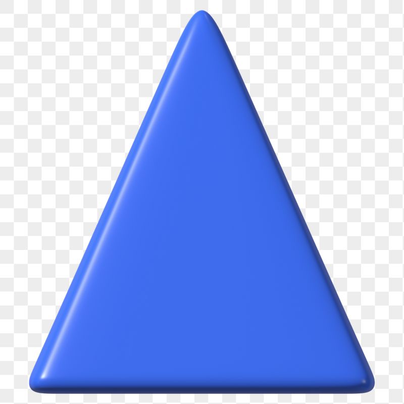 3D blue triangle png, geometric | Free PNG - rawpixel