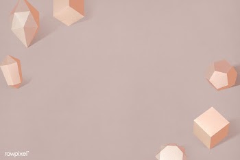 3D bronze paper craft geometric frame | Free  illustration - 2356789