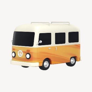 3D brown van, summer concept | Free Photo - rawpixel