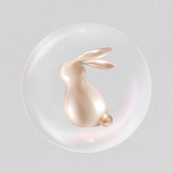 3D bunny sticker, animal in bubble | Free PSD - rawpixel