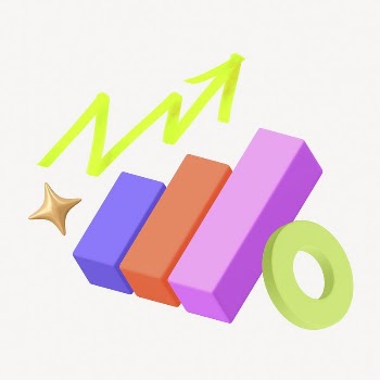 3D business bar charts graphic | Free Photo - rawpixel