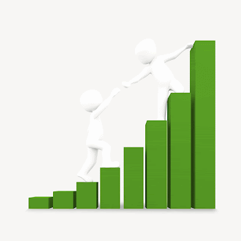 3D business growth graph collage | Free PSD - rawpixel
