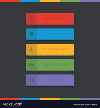 3D call-to-action button set vector image