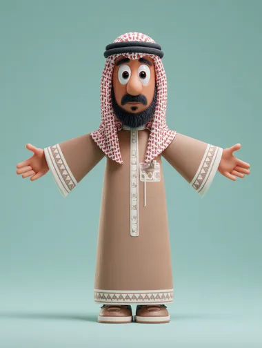 3D Cartoon Character of a Saudi Man 3D Cartoon Character of a Saudi Man