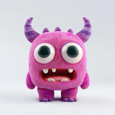 3D Chibi Character: Cute Funny Monster 3D Chibi Character: Cute Funny Monster