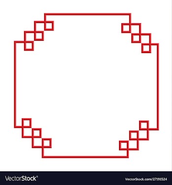 3d chinese pattern frame border art china style vector image