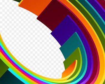 3D Circle Spinning Circle Graphic design - Colorful science and technology circle 