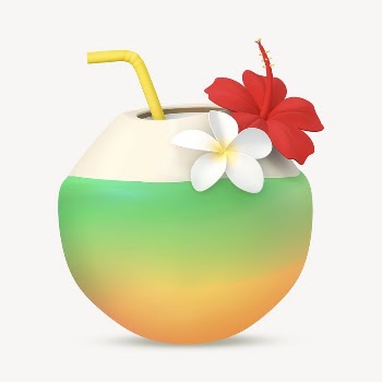 3D coconut drink, summer concept | Free Photo - rawpixel