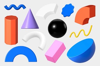 3D colorful geometric shape set | Free Photo - rawpixel