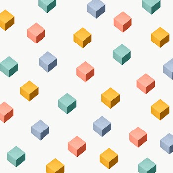 3D colorful paper craft cubic patterned background design element | Free  transparent png - 2357549