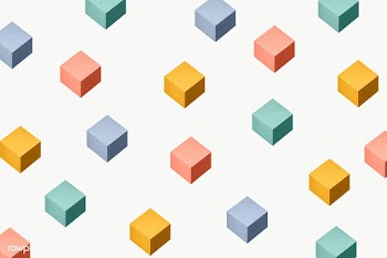 3D colorful paper craft cubic patterned background design element | Free  transparent png - 2357696