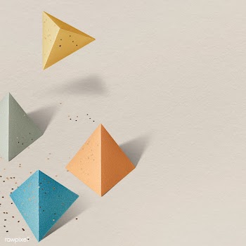 3D colorful paper craft pentahedron patterned background | Free  illustration - 2352133