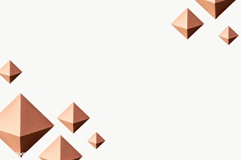 3D copper paper craft pentahedron patterned background  design element | Free  transparent png - 2351919