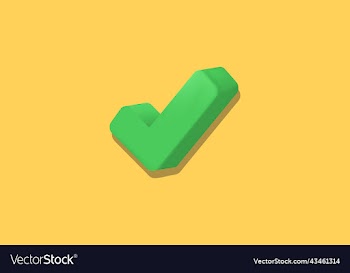 3d correct symbol 3d checkmark sign