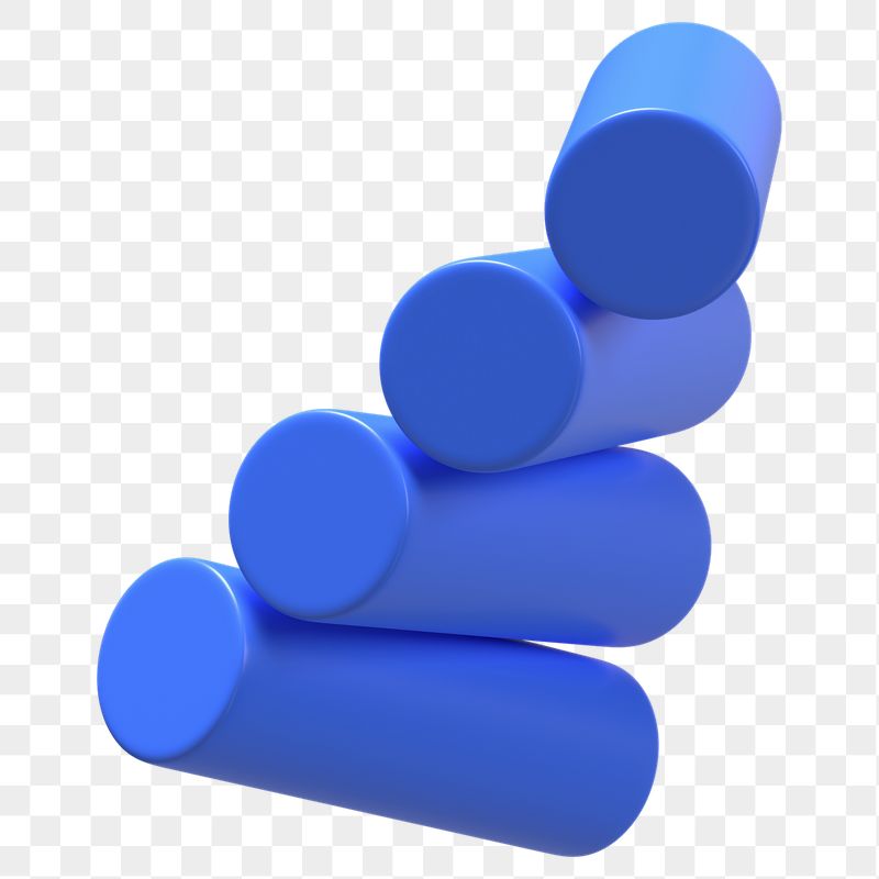 3D cylinder stack png blue | Free PNG - rawpixel
