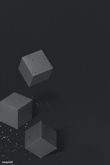 3D dark gray paper craft cubic patterned background | Free  illustration - 2357023