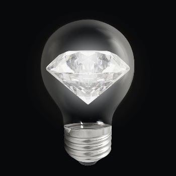 3D diamond sticker, light bulb | Free PSD - rawpixel