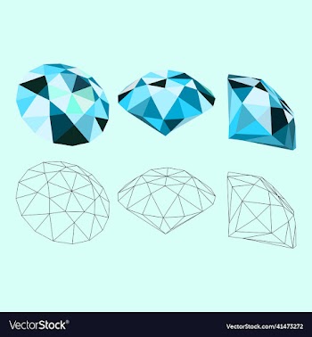 3d diamond with 3 sides