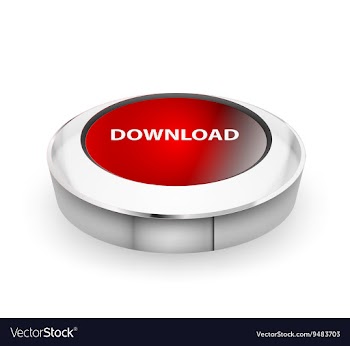 3D download button vector image