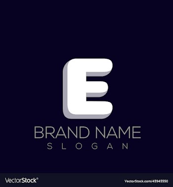 3d e logo - 3d letter e logo design