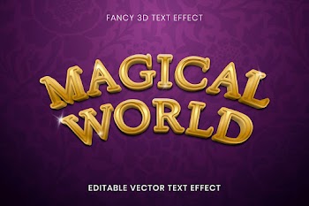 3D editable text effect vector template,… | Free stock illustration | High Resolution graphic