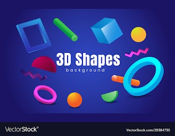 3d effect shapes background design