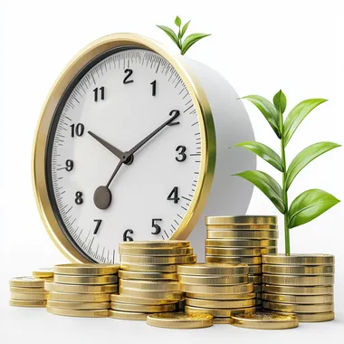 3D Finance Growth Icon for Business Success and Economy 3D Finance Growth Icon for Business Success and Economy