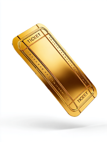 3D Floating Golden Ticket