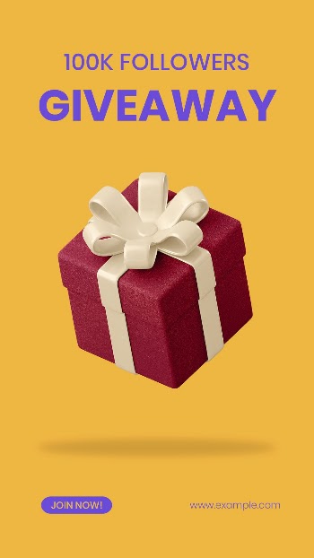 3D gift box template, giveaway | Free PSD Template - rawpixel