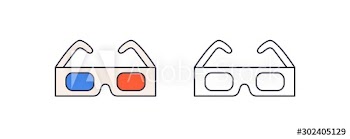 3d glasses vector illustration