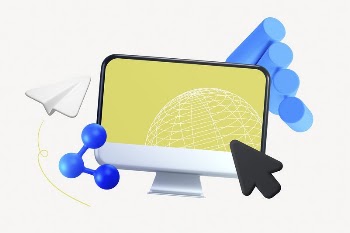 3D global connection, computer screen | Free Photo - rawpixel