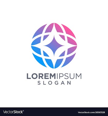 3d globe logo design vector image