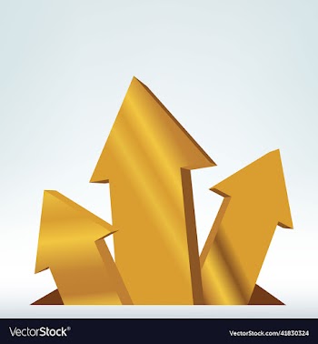 3d gold arrow background
