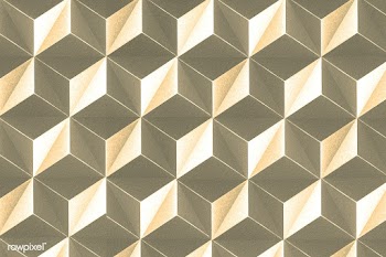 3D gold paper craft tetrahedron patterned background | Free  illustration - 2354856