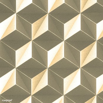3D gold paper craft tetrahedron patterned background | Free  illustration - 2354862