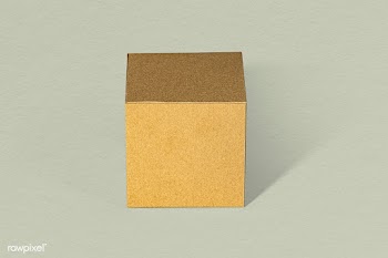 3D golden cubic paper craft on a sage green background | Free  psd mockup - 2341065