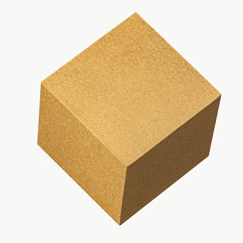 3D golden cubic shaped paper craft design element | Free  transparent png - 2339815