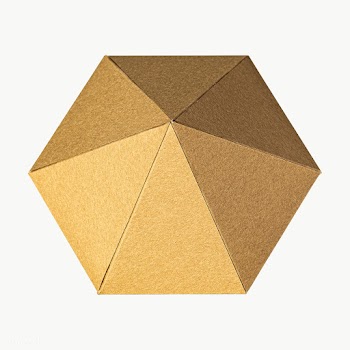 3D golden diamond shaped paper craft on design element | Free  transparent png - 2341093