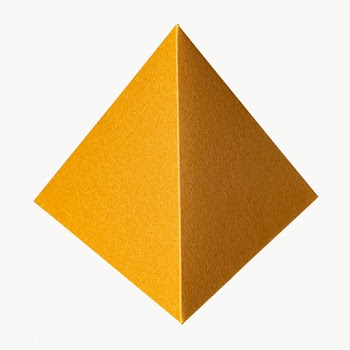 3D golden pyramid paper craft design element | Free  transparent png - 2339727